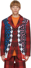 Comme des GarÃ§ons Homme Plus Multicolor Tartan Blazer - Commique des garçons Homme plus Tartan Multicolore Blazer - comme des garÃ§ons homme 플러스 여러 가지 빛깔의 타탄 블레이저