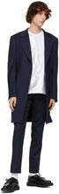 Comme des GarÃ§ons Homme Plus Navy Wool Gabardine Coat