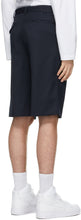 Comme des GarÃ§ons Homme Plus Navy Wool Twill Shorts