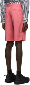 Comme des GarÃ§ons Homme Plus Pink Wool Gabardine Shorts