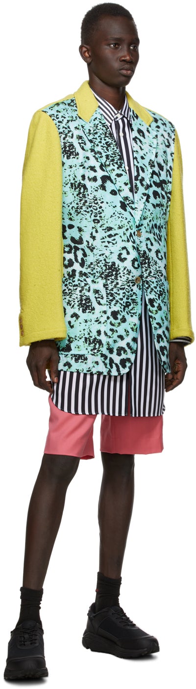 Comme des GarÃ§ons Homme Plus Pink Wool Gabardine Shorts