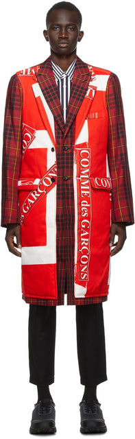Comme des GarÃ§ons Homme Plus Red Tartan Katsuragi Coat - Commez des garçons Homme plus Red Tartan Katsuragi Coat - comme des garÃ§ons homme 플러스 레드 타탄 카츠 라기 코트
