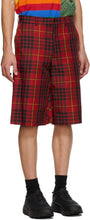 Comme des GarÃ§ons Homme Plus Red Tartan Shorts