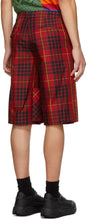 Comme des GarÃ§ons Homme Plus Red Tartan Shorts