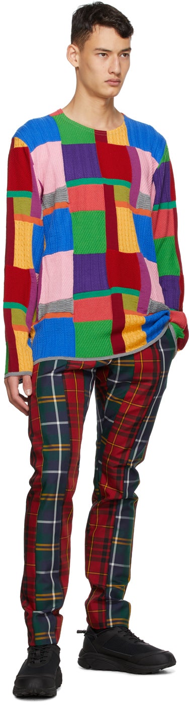 Comme des GarÃ§ons Homme Plus Red Tartan Trousers