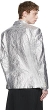 Comme des GarÃ§ons Homme Plus Silver Aluminum Cloth Blazer