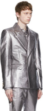 Comme des GarÃ§ons Homme Plus Silver LamÃ© Blazer
