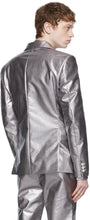 Comme des GarÃ§ons Homme Plus Silver LamÃ© Blazer