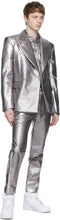 Comme des GarÃ§ons Homme Plus Silver LamÃ© Blazer