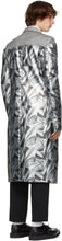 Comme des GarÃ§ons Homme Plus Silver Layered Inkjet Print Coat