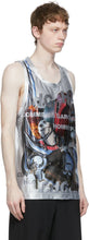 Comme des GarÃ§ons Homme Plus Silver Printed Tank Top