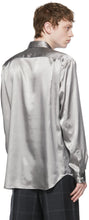 Comme des GarÃ§ons Homme Plus Silver Sputter Finish Satin Shirt