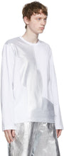 Comme des GarÃ§ons Homme Plus White Jersey x Laminate Long Sleeve T-Shirt