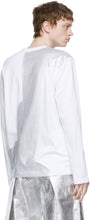 Comme des GarÃ§ons Homme Plus White Jersey x Laminate Long Sleeve T-Shirt