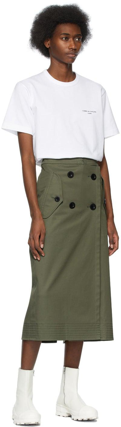 Comme des GarÃ§ons Homme Plus White Logo T-Shirt