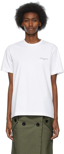 Comme des GarÃ§ons Homme Plus White Logo T-Shirt - T-shirt Logo WHomme Plus Homme Plus - comme des garÃ§ons homme 플러스 화이트 로고 티셔츠