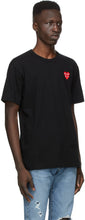 Comme des GarÃ§ons Play Black Layered Double Heart T-Shirt