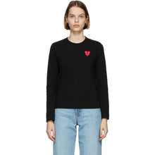 Comme des GarÃ§ons Play Black Layered Heart Long Sleeve T-Shirt - T-shirt à manches longues à manches longues en couches noires - comme des garnerons, 검은 색 계층 심장 긴 소매 티셔츠 재생