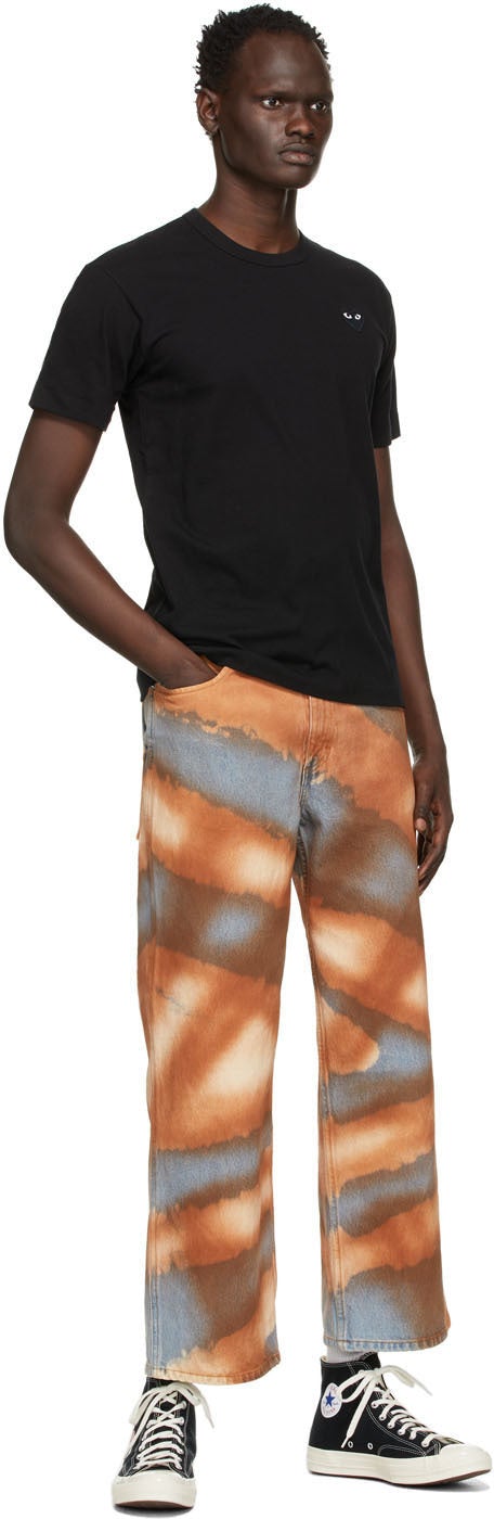 Comme des GarÃ§ons Play Black Monochrome Heart Patch T-Shirt