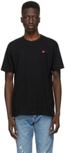 Comme des GarÃ§ons Play Black Small Heart Patch T-Shirt - T-shirt T-shirt Patch Noir Petit Heart Coeur - comme des garÃ§ons 검은 작은 심장 패치 티셔츠