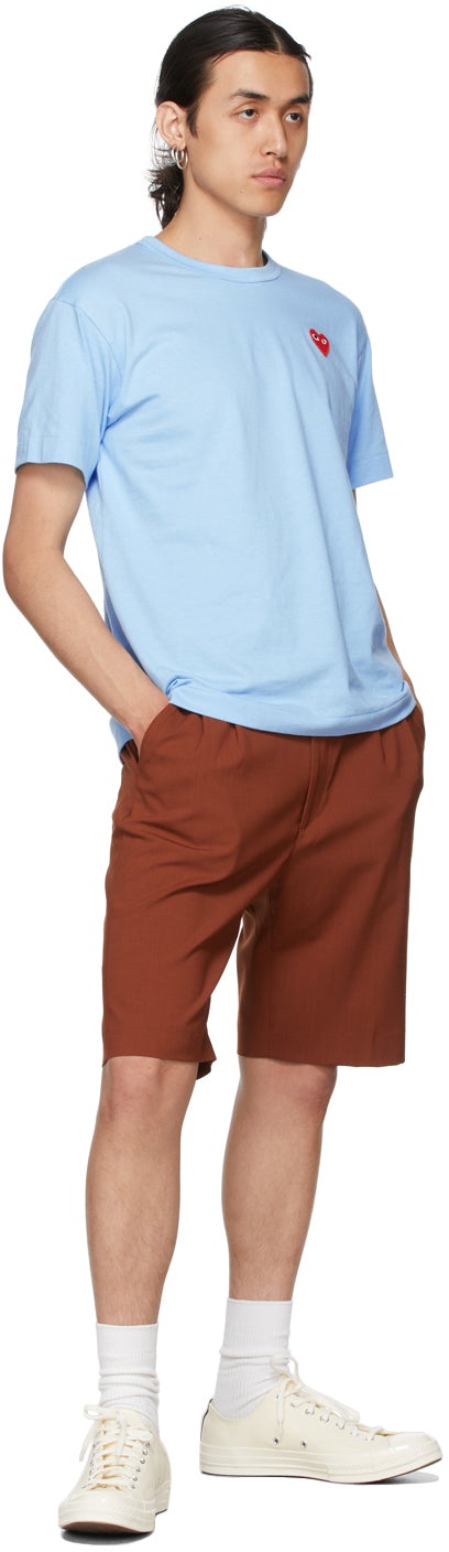 Comme des GarÃ§ons Play Blue Heart Patch T-Shirt