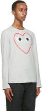 Comme des GarÃ§ons Play Grey Big Heart Long Sleeve T-Shirt