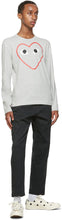 Comme des GarÃ§ons Play Grey Big Heart Long Sleeve T-Shirt