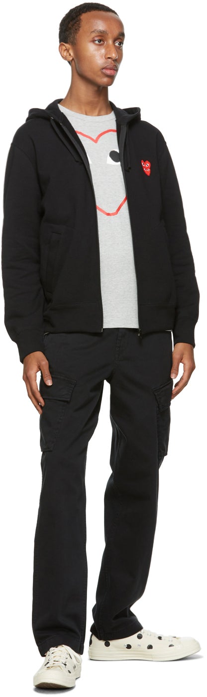 Comme des GarÃ§ons Play Grey Big Heart T-Shirt