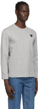 Comme des GarÃ§ons Play Grey Heart Long Sleeve T-Shirt
