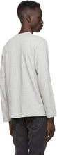 Comme des GarÃ§ons Play Grey Horizontal Heart Long Sleeve T-Shirt