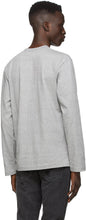 Comme des GarÃ§ons Play Grey Layered Double Heart Long Sleeve T-Shirt