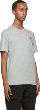 Comme des GarÃ§ons Play Grey Long Heart T-Shirt