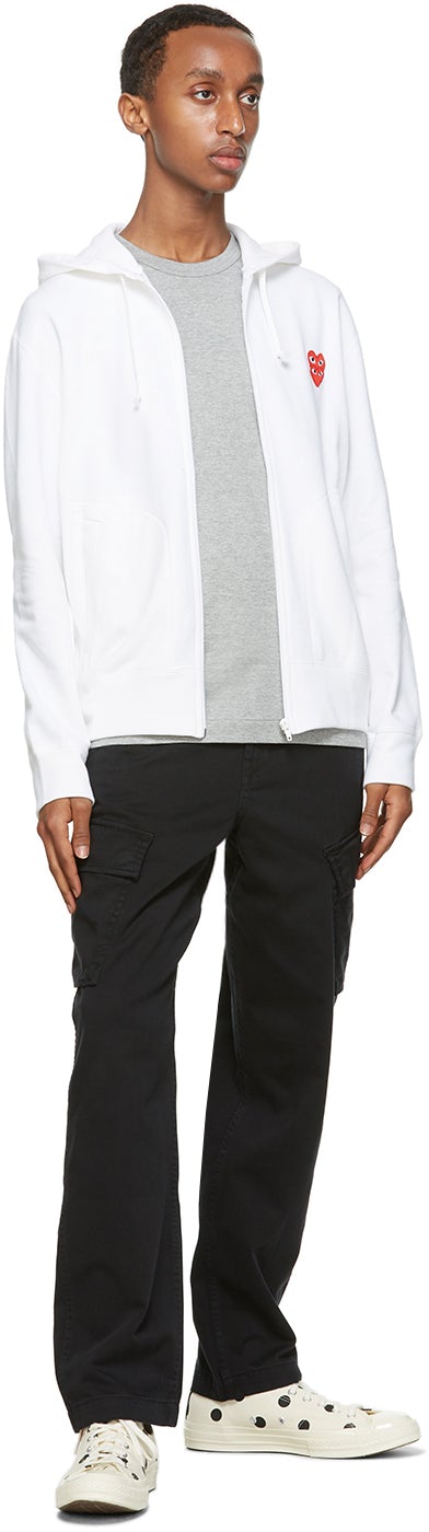 Comme des GarÃ§ons Play Grey Long Heart T-Shirt