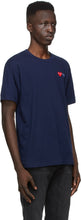 Comme des GarÃ§ons Play Navy Double Heart T-Shirt