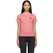 Comme des GarÃ§ons Play Pink Heart Patch T-Shirt