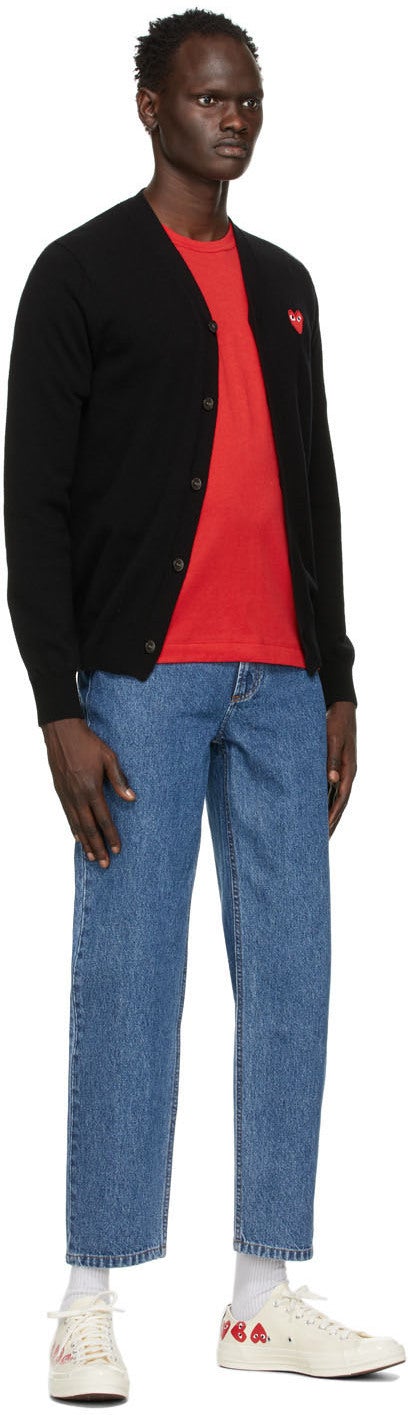 Comme des GarÃ§ons Play Red Double Heart T-Shirt