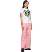 Comme des GarÃ§ons Play White Camo Heart T-Shirt - T-shirt White Camo Cœur de Camo - comme des garÃ§ons 화이트 카 모 하트 티셔츠
