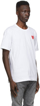 Comme des GarÃ§ons Play White Double Heart T-Shirt