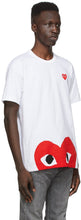 Comme des GarÃ§ons Play White Half Heart T-Shirt