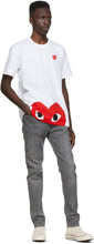 Comme des GarÃ§ons Play White Half Heart T-Shirt