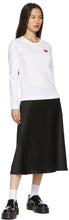Comme des GarÃ§ons Play White Heart Patch Long Sleeve T-Shirt