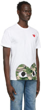 Comme des GarÃ§ons Play White Heart Patch T-Shirt