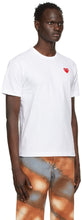 Comme des GarÃ§ons Play White Heart Patch T-Shirt