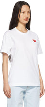 Comme des GarÃ§ons Play White Heart Patch T-Shirt