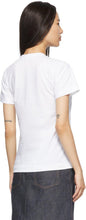 Comme des GarÃ§ons Play White Large Double Heart T-Shirt