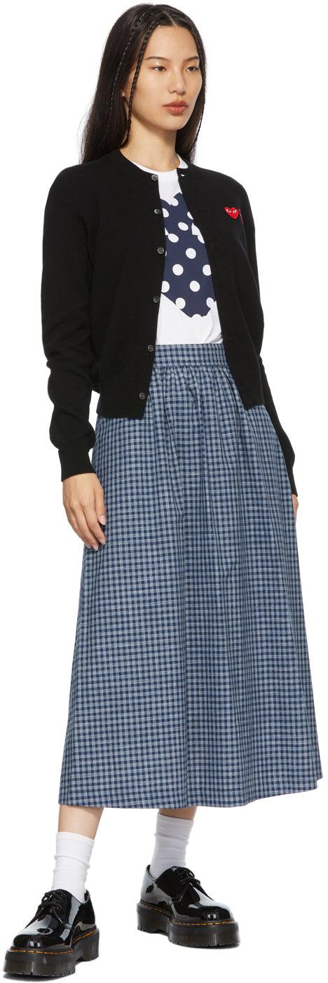 Comme des GarÃ§ons Play White Polka Dot Heart T-Shirt