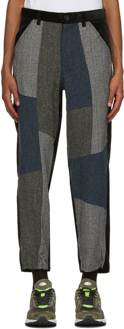 Comme des GarÃ§ons Shirt Black Patchwork Trousers - Table des garçons Chemise Patchwork Patchwork Trousers - comme des garÃ§ons 셔츠 검은 패치 워크 바지