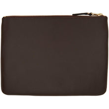 Comme des GarÃ§ons Wallets Brown Large Classic Line Zip Pouch