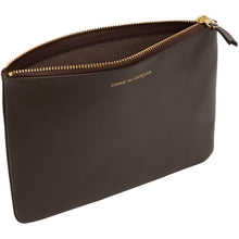 Comme des GarÃ§ons Wallets Brown Large Classic Line Zip Pouch
