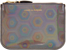 Comme des GarÃ§ons Wallets Silver Small Rainbow Pouch